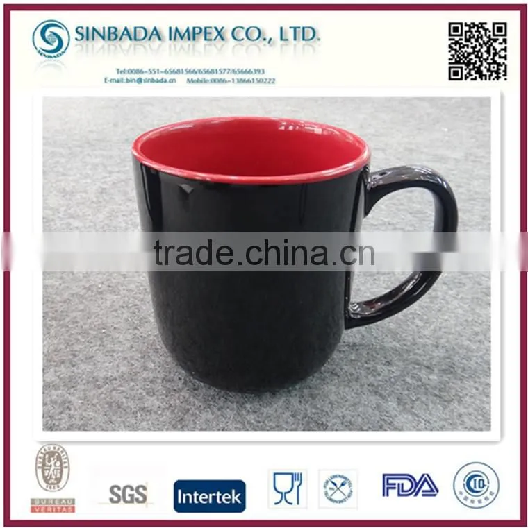 ceramic drinking type color inside mug