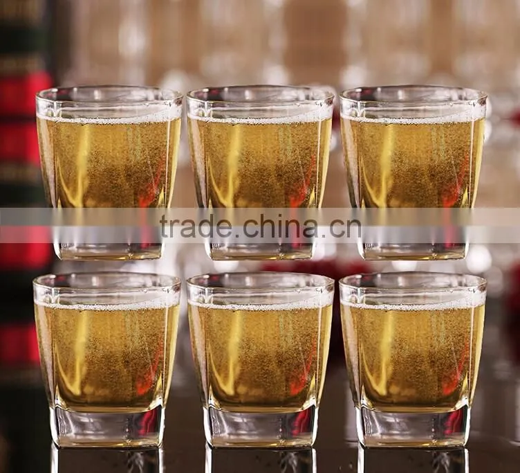 Glassware Elegent Heavy Base Collection, Square Shot Glass Clear
