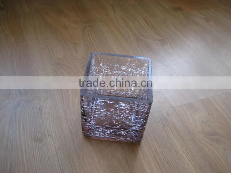small square glass vases