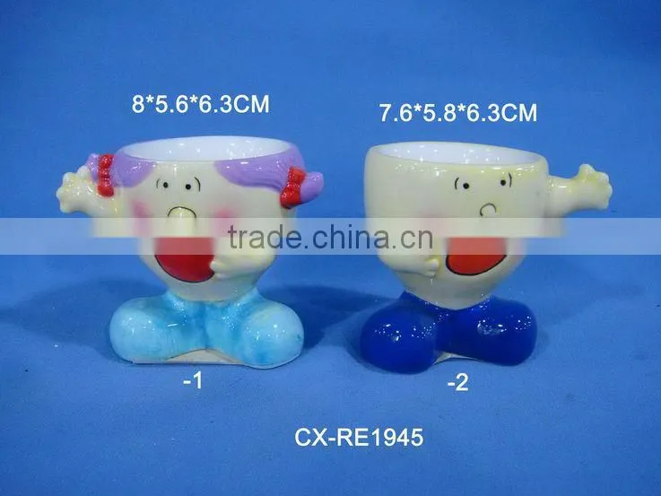 Ceramic egg cup ;ceramic easter egg cup; christas dolomite egg cup