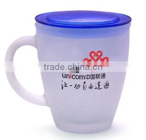 330ml 11oz customized frosted coffee water cup glass mug