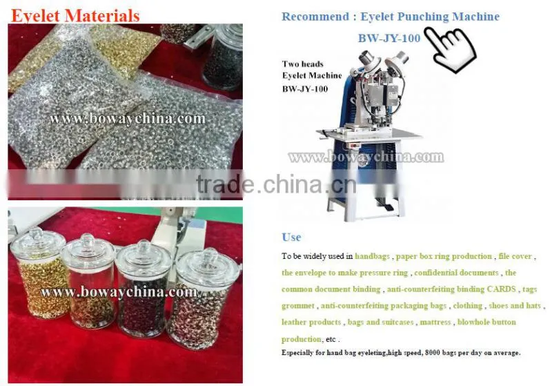 shoelace rivet eyelet for Automatic electrical punching machine