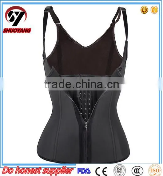 Shuoyang Top selling High quality factory wholesale Private Label accept Strong 3 Hooks Mesh breathable latex waist trainer