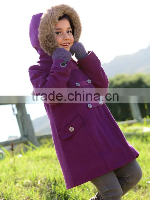 Girl's Wool Mix Coat