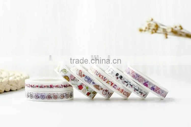 9mm*10m paper tape DIY planner accessories thin style adhesive tape