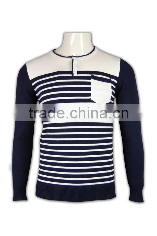 ISO9001/BSCI Manufature round neck striped acrylic cardigan sweaters