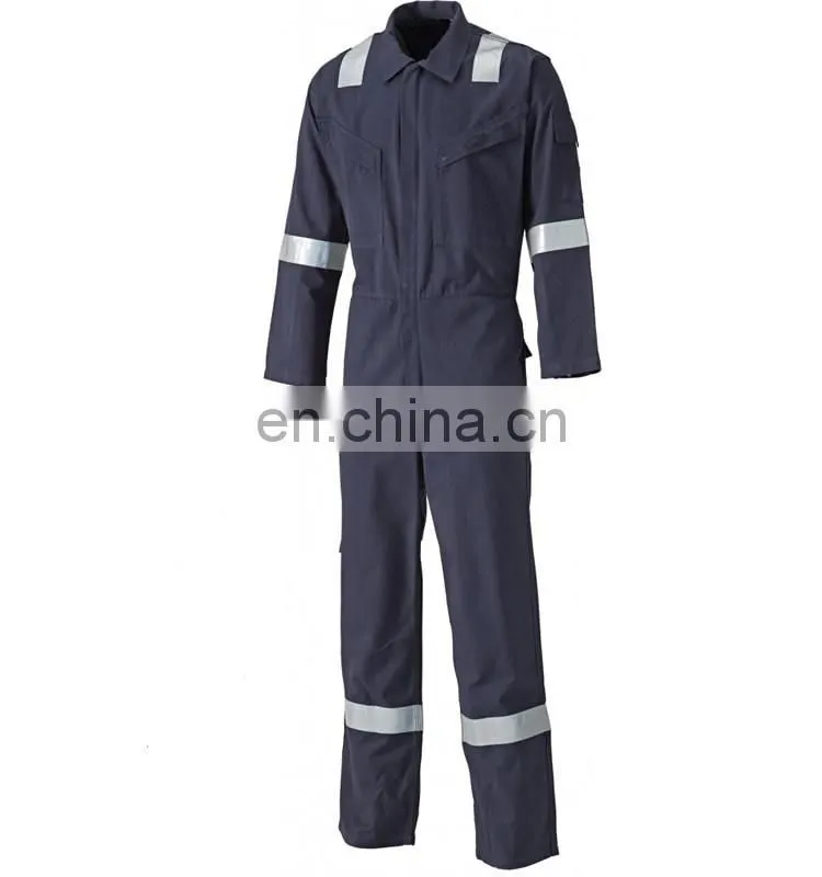 100 %Cotton Material fire retardant safety suit coverall mining clothing