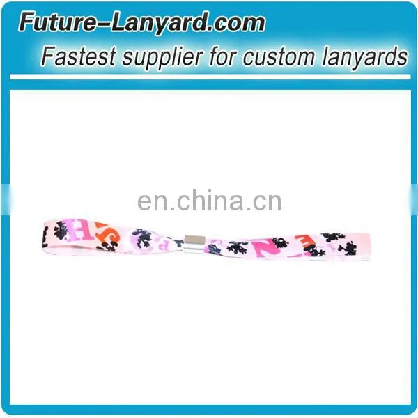 Satin even fabric wristband with aluminum tube