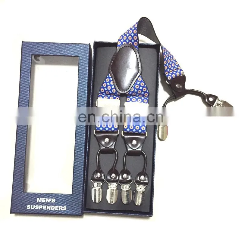 Wholesale fashion high quality men's colorful suspenders