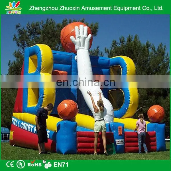 outdoor sport play toys sport games arena inflatable basket court