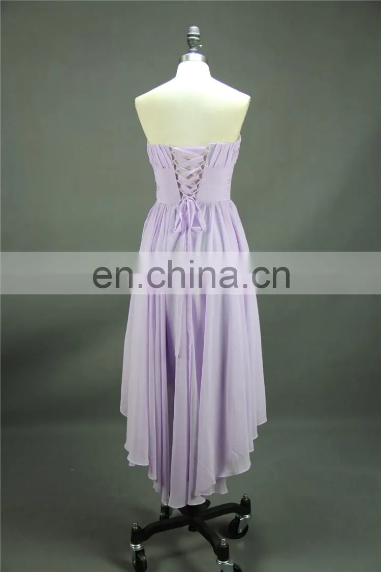 Handmade Flower Cheap Bridesmaid Dresses Wholesale Short Chiffon Gilrs Beach Bridesmaid Dress