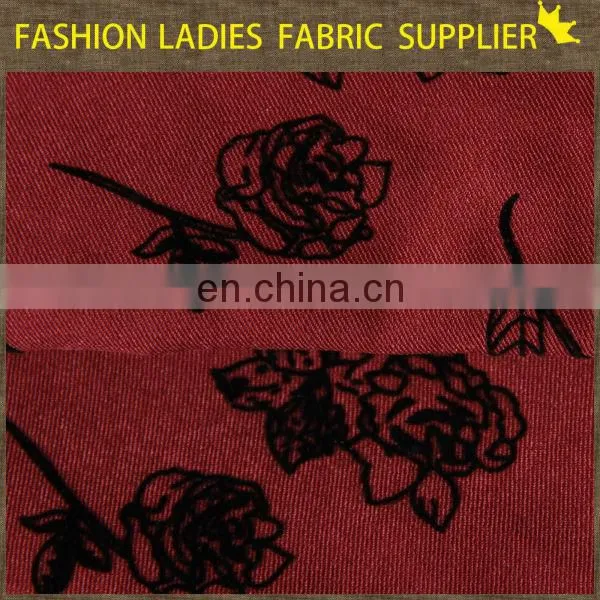 2014 high quality dress twill fabric ctn/poly/sp solid twill fabric flocking