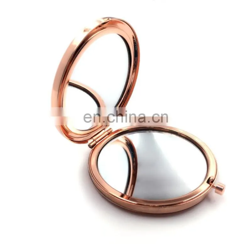 Rose gold cosmetic mirror