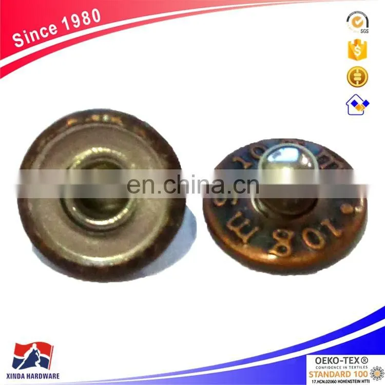 9.5 mm copper surface protruding nail bead jeans rivets