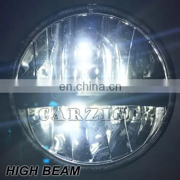 made in Guangzhou IP68 IP6K9K 30w round 7 inch LED headlamp with high beam low beam for jeep wrangler for land rover defender
