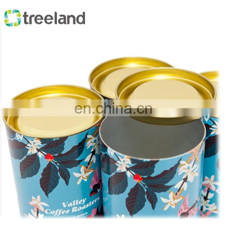 Coffee cardboard paper tube packaging container