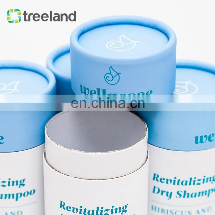 Hair powder cardboard cylinder tube packaging with inert shaker top