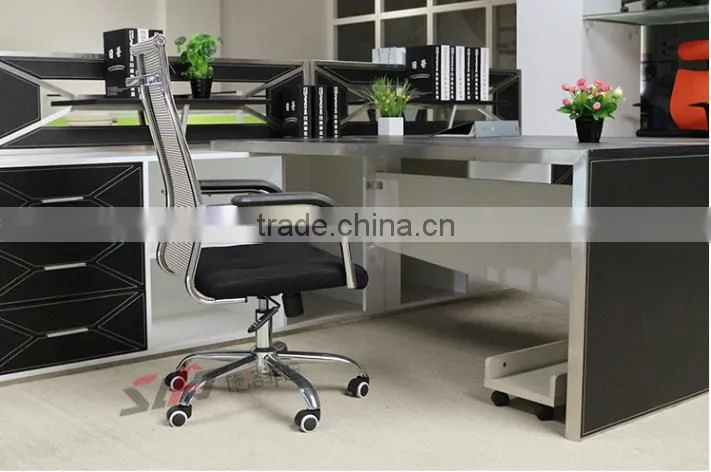 Metal frame boss mesh chair with PP armrest