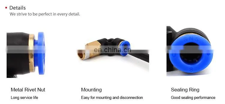 Manufacturer wholesale SNS SPLL Series Pneumatic Elbow Male Thread Quick Connect Pipe Fittings Tube Joints