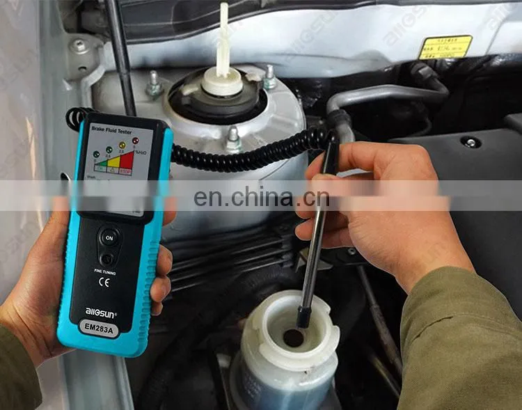 All-sun EM283A Auto Tester Car Brake Fluid Tester Handheld Truck LED 180 Degree Pucker Build In Buzzer