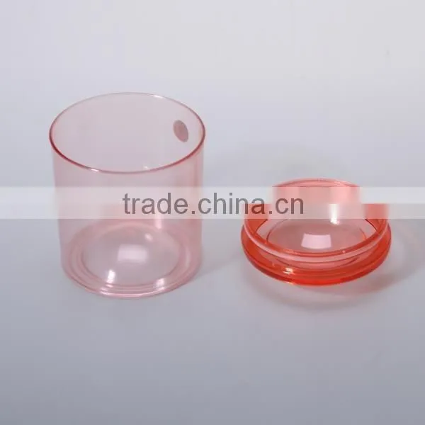 500ml cylindrical shaped plastic seal canister with lids