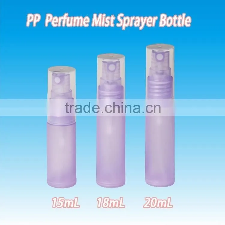 15.18.20ml Simple design women shaped hot plastic perfume bottle