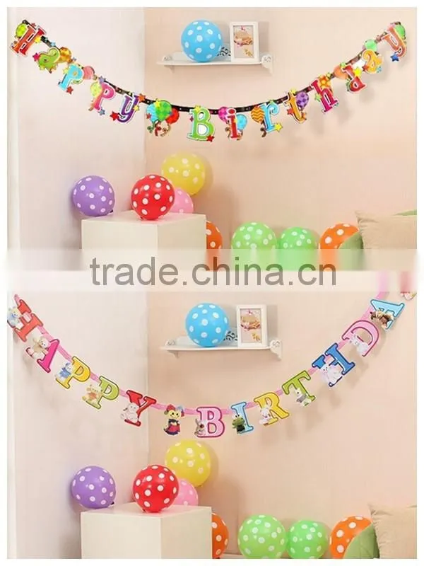 Hot Sale Happy Birthday Letter Banner With Multi-Language, and different designs
