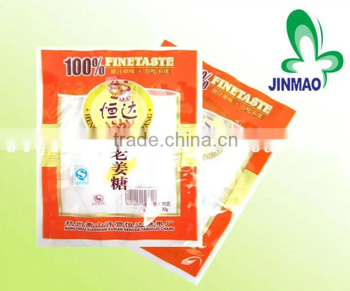 Plastic food packaging pouch for candy