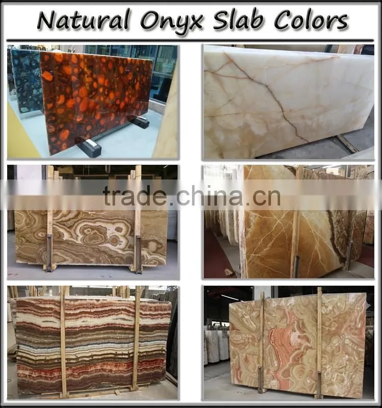 Popular Wall Setting Natural Cream Onyx Marble Plate