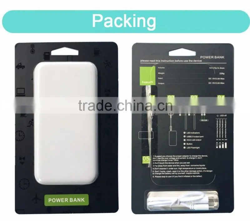 Wholesale OEM logo colorful power bank 10000mAh