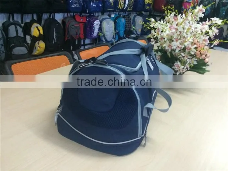 Blue color sports travel bag with shoulder belt gym bag