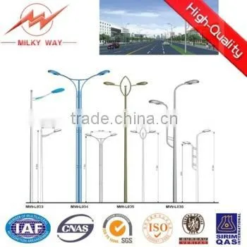 high quality galvanized street lighting pole 12m