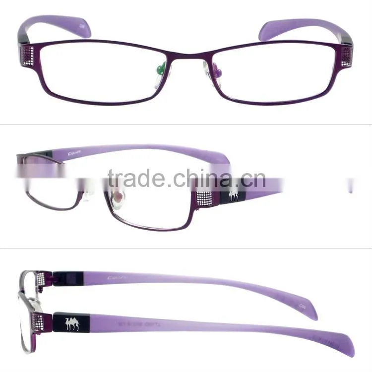 Women fancy eyeglasses frames with changeable temples