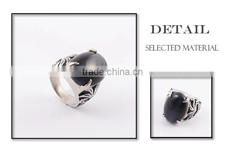 Made in china big stone silver jewelry ring for men