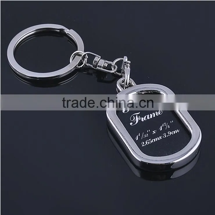 Manufacturers wholesale personalized photo frame key ring Chain