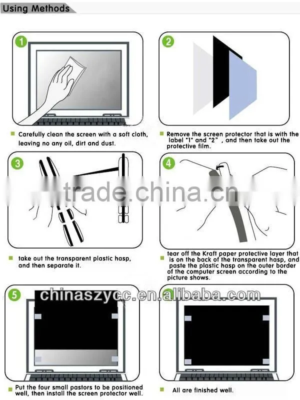 On Hot Sell Anti-glare Screen Protector Film Privacy Screen Protector For Laptop(All Size)