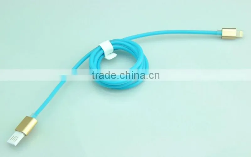 colorful transparent micro usb cable charger cable for Iphone/Ipad
