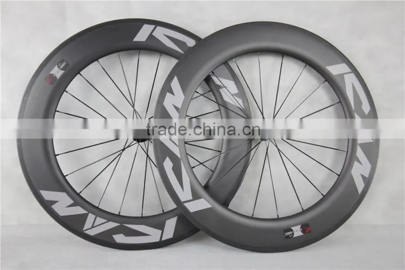Carbon bicycle wheelset 86mm clincher road bike wheels 27mm width W56C