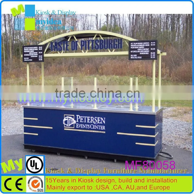 ODM&OEM service hot sale fry cart,mobile fry cart with wheels for sale in 2014