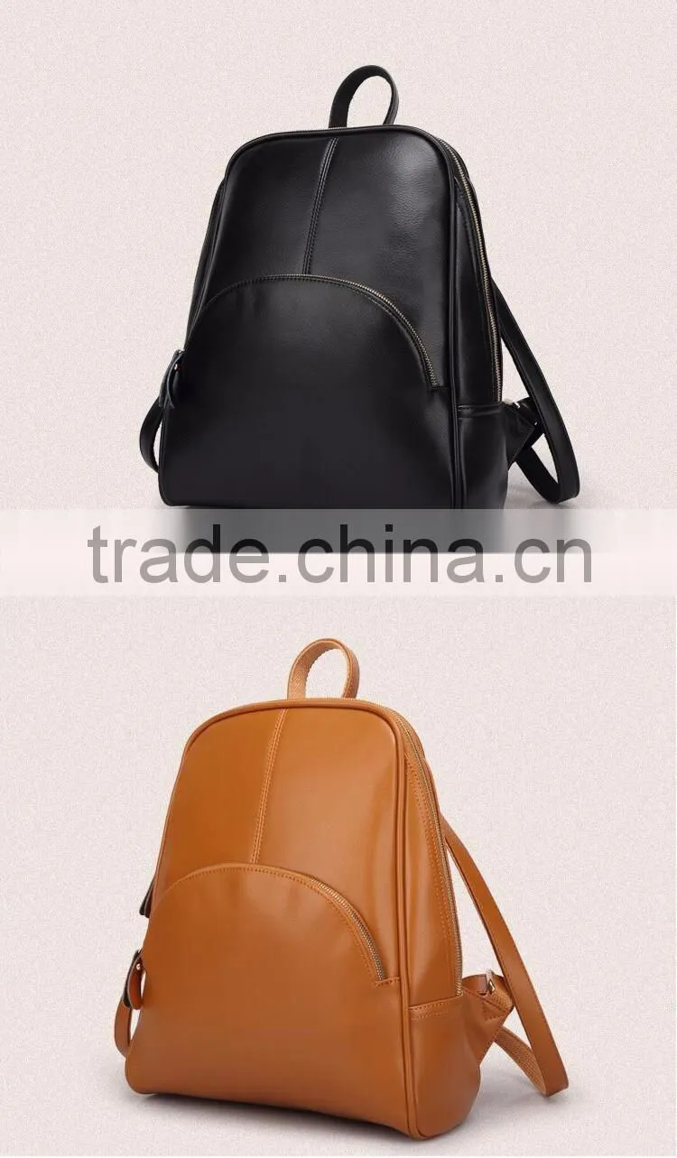 PU leather new fashion backpack multi candy pure colors shoulder bag