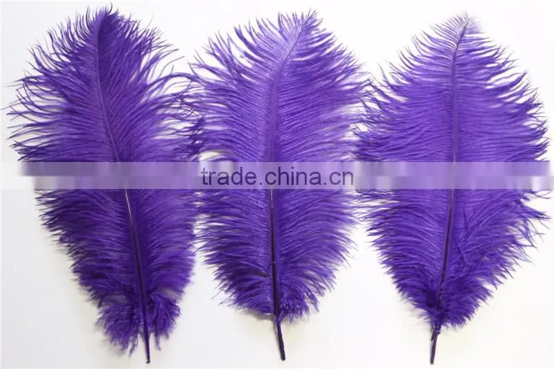 14"-16" Wholesale Purple Ostrich Feather Fabric For Ostrich Feather Fan Decoration