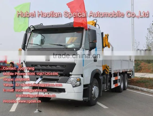 HOWOA7 10Ton Knuckle Boom Cranes For Sale