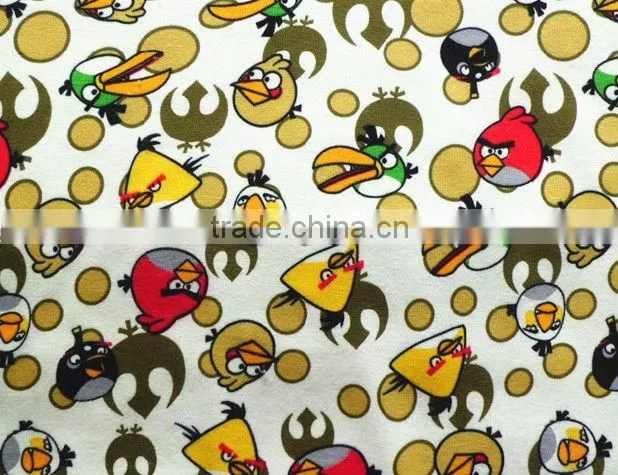 40s Cotton spandex printed warm keeper fabric