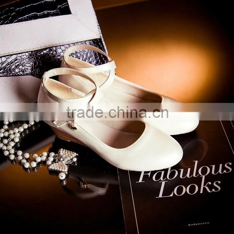 summer closed toe women soft sole elegant wedge heel shoes