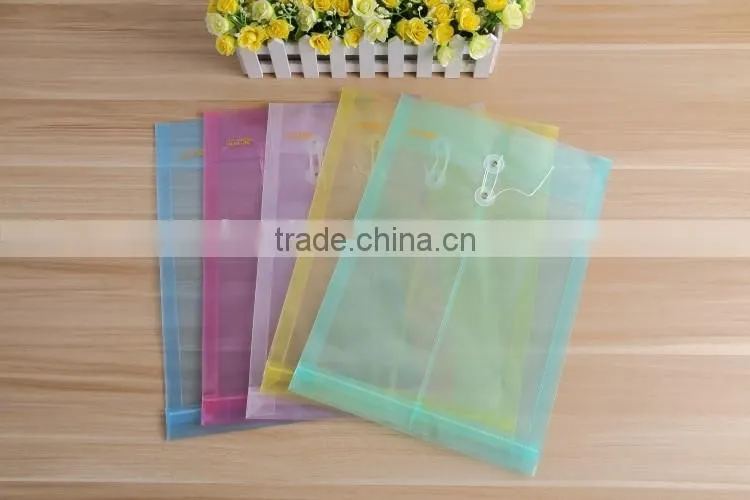 Clear Bag A4 PP Envelope Plastic Transparent Document Bag