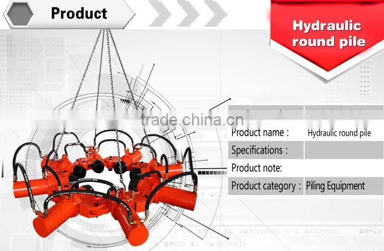 BEIYI round cutting pile machine, concrete pile crusher, hydraulic pile breaker