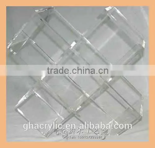 transparent color customized acrylic CD display rack for home furniture