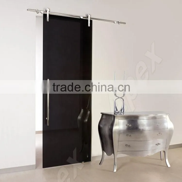 Simplicity Modern style sliding wood barn door grill door design Barn Door with glass