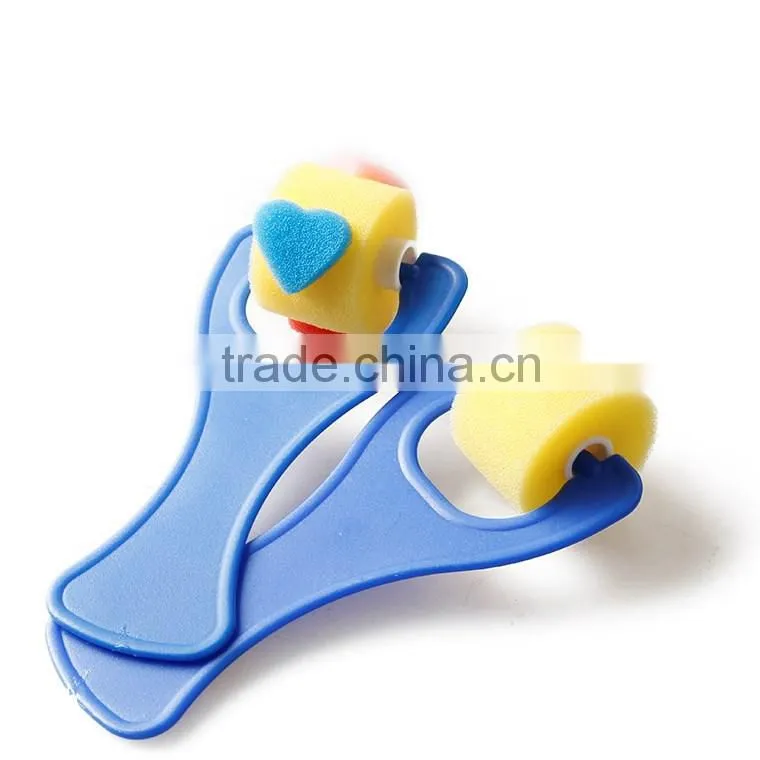 8 pcs/set Art Supplies Plastic Handle Foam Sponge Paint Roller For Kids
