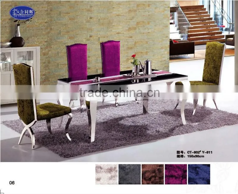 New modern design dining table and chairs CT-805# Y-605#